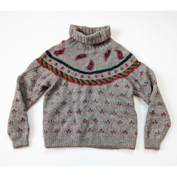 j.g. hook Sweaters - Vintage JG Hook Wool Sweater Turtleneck Womens Medium Wool Handknit